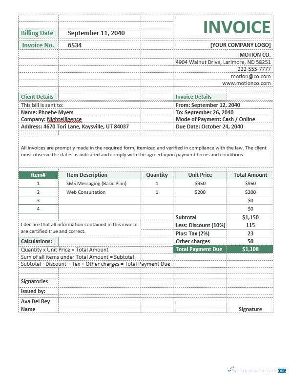 Download Agency Billing Template Photoshop template